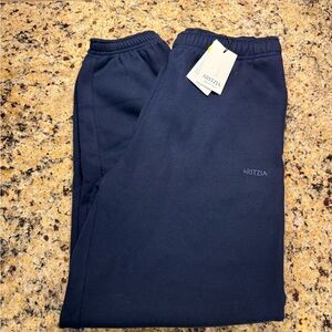 Aritzia Navy fleece sweatpants jogger S